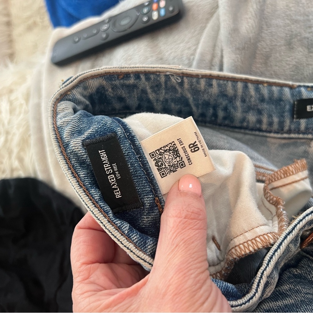 Relaxed Straight Blue Jeans